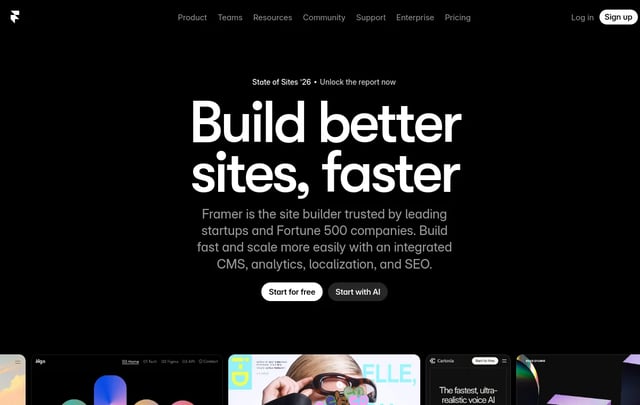 Framer design system preview