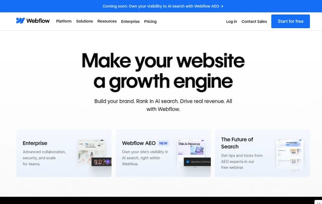 Webflow design system preview
